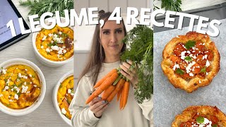 1 LEGUME POUR 4 RECETTES  Carottes  Meal prep facile 🥕 [upl. by Sirromed170]