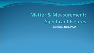 Significant Figures Part 1 [upl. by Aisinut]