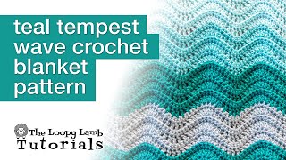 How to Crochet a Ripple Blanket Tutorial  Wave Crochet Blanket Pattern Tutorial [upl. by Aundrea579]