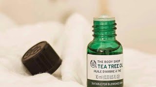 The body shop tea tree oil review how to use it remove acne acne scars with tea tree oil [upl. by Aicilev]