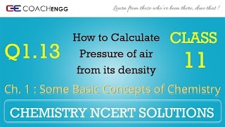 Some Basic Concepts of Chemistry Q113 Chapter 1 NCERT solutions CHEMISTRY Class 11 [upl. by Masson201]