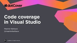 dotCover for code coverage in Visual Studio [upl. by Wilmer308]