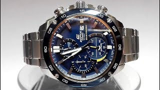 Casio Edifice EFSS500DB2AV Saphire Solar powered watch video 2018 [upl. by Olimreh]