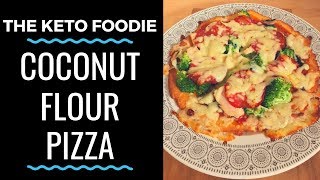 Easy Keto Recipe  Pizza with Coconut Flour Fat Head Dough  The Keto Foodie [upl. by Harret]