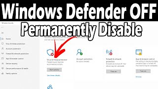 Disable Windows Defender in Windows 10 or Turn OFF [upl. by Yrneh334]