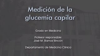 Medición de la glucemia capilar [upl. by Anihpled]