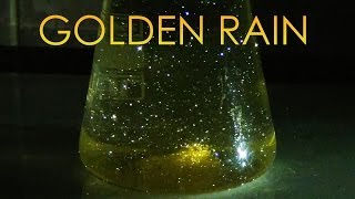 Golden Rain  Growing crystals of lead iodide Chemical reaction [upl. by Raveaux]