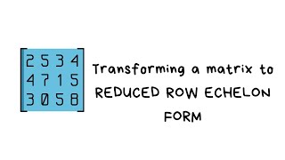 Transforming a matrix to reduced row echelon formMatrix algebraBsc mathematicsEngineering maths [upl. by Geesey]