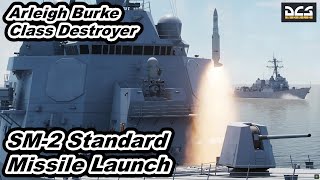 DCS World Arleigh Burke class destroyer Standard Missile SM2 Launch Intercept Russian ASM [upl. by Gosselin]