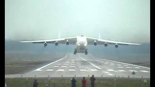 Amazing takeoff Antonov 225 at Geilenkirchen NATO airbase smokey [upl. by Piers137]