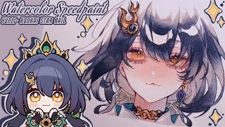 ♡Watercolor Speedpaint YunliHonkai Star Rail ♡ [upl. by Knoll]