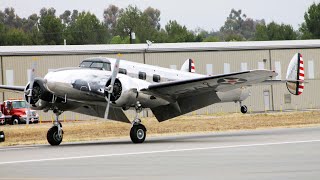 Lockheed 12A Electra Junior Crashed at Chino Airport Yanks Air Museum NOT A CRASH VIDEO N94R NC2072 [upl. by Saffier]