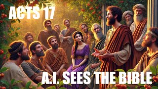 Paul amp The Unknown God  Acts 17  AI SEES THE BIBLE  Holy Bible Reading Illustrated using AI [upl. by Ertsevlis]