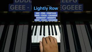 Lightly Row  Easy Piano Tutorial [upl. by Llirrehs]