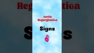 Aortic Regurgitation  Signs aortic regurgitation heart sign [upl. by Hopfinger]