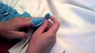 How To Tie A Fancy Knot On Your No Sew Fleece Blankie [upl. by Kcirttap]