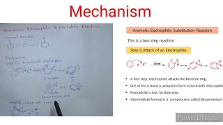 Electrophilic Substitution Reaction of Benzene Lecture 1 General Mechanism [upl. by Norven520]