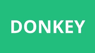 How To Pronounce Donkey  Pronunciation Academy [upl. by Lledrev]