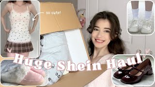 huge shein try on haul ♥ feminine  coquette style [upl. by Mahala]