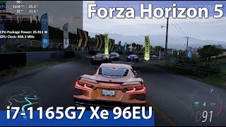 Forza Horizon 5 on Intel Iris Xe i71165G7  Gameplay Benchmark Test [upl. by Clotilda]