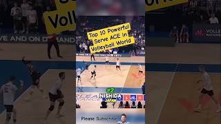 Top 10 Powerful Serve ACE in Volleyball World volleyball volleyballworld sports volley haikyuu [upl. by Elehcar]