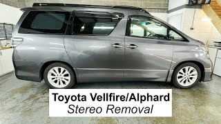 Toyota Vellfire Stereo Removal  Dragon Car Audio  Fareham  Hampshire [upl. by Reede971]