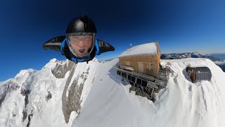 The Eiger Ridge Helicopter BASE jump  Immersive 360 VR [upl. by Bernt829]