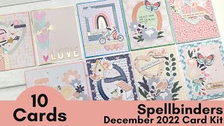 10 Cards  Spellbinders December 2022 Card Kit  Love Grows Here [upl. by Eisyak]