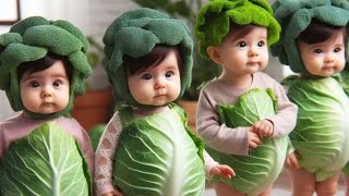 so cute little baby 😍 cabbage baby 🥬 cabbage baby trending [upl. by Nnairret714]