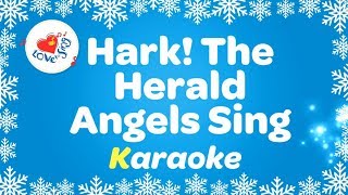 Christmas Karaoke Hark The Herald Angels Sing Instrumental Music With Lyrics [upl. by Enimisaj580]