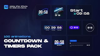 Countdown amp Timers Pack After Effects Template aetemplates [upl. by Nickelsen]