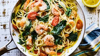 Shrimp Scampi with Spinach and Tomatoes [upl. by Eillam]