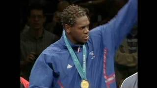 AUDLEY HARRISON OLYMPICS 2000 SYDNEY BOXING SUPER HEAVYWEIGHT [upl. by Lorolla161]