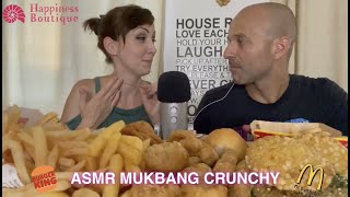 ASMR MUKBANG cibo fritto e croccante 🍟🥤e collab con HAPPINESS BOUTIQUE 💎 Crunchy sounds 😋 ASMR ITA [upl. by Gregor74]