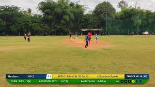 Live Cricket Match  Spartans Sports Club vs Hashers  06Jul24 1231 PM 30  BK PRO CHAMPIONS TRO [upl. by Pegg724]