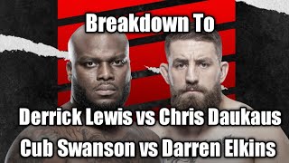 Breakdown To UFC derrick lewis vs Chris Daukaus [upl. by Eizzik]