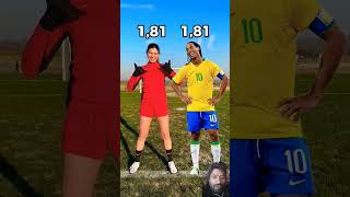 Footballer height football footballercomparisons famousfootballplayers worldcup fifa [upl. by Gerlac]