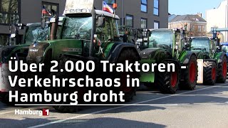 MegaStreik der Landwirte Hamburg droht das Verkehrschaos [upl. by Werner830]