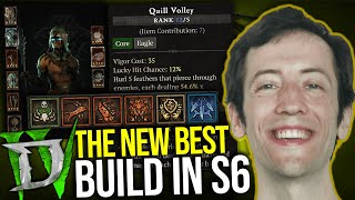 Diablo 4  BEST BUILD in S6 Quill Volley Spiritborn [upl. by Aicertap]