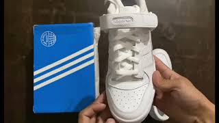 Adidas forum low White unboxing [upl. by Neros]