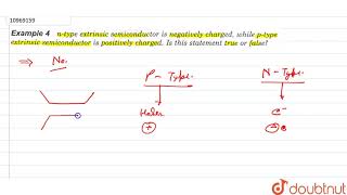 n  type extrinsic semiconductors is negatively charged  while P  type extrinsic semiconductor [upl. by Harriet]