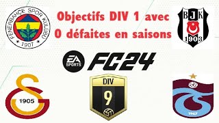 Live FC 24 Saisons Div 10 on test des équipes Turque [upl. by Aluk]