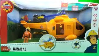 Wallaby 2 Fireman Sams new helicopter full unboxing [upl. by Armilda]