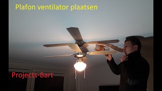 Plafond ventilator instaleren van de Lidel [upl. by Klarika]