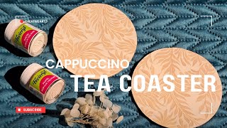 How to make coasters at home  Painting on Mdf  Making Cappuccino color Teacoaster Pastel colour [upl. by Hui956]