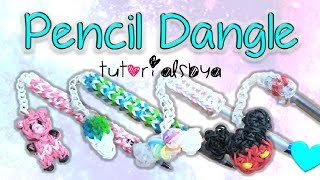 NEW Pen  Pencil Dangle Topper Rainbow Loom Charm Tutorial  How To [upl. by Clynes]