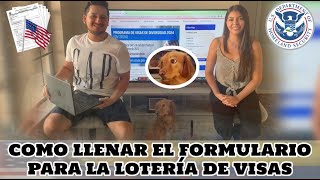 ✅✅✅TUTORIAL PARA LLENAR EL FORMULARIO DE 🙌 LA LOTERÍA DE VISAS 💥 Caso ecuatoriano 🇪🇨 💥 [upl. by Nabe]