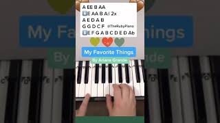 My Favorite Things Easy Piano Tutorial With Letter Notes shorts piano [upl. by Niriam]