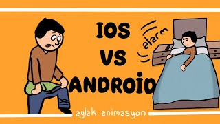 İos Alarm Sesi vs Android Alarm Sesi  animasyon [upl. by Noyrb88]