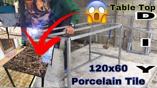 DIY  How to make porcelain granite tile120x60 Table Top [upl. by Spielman]